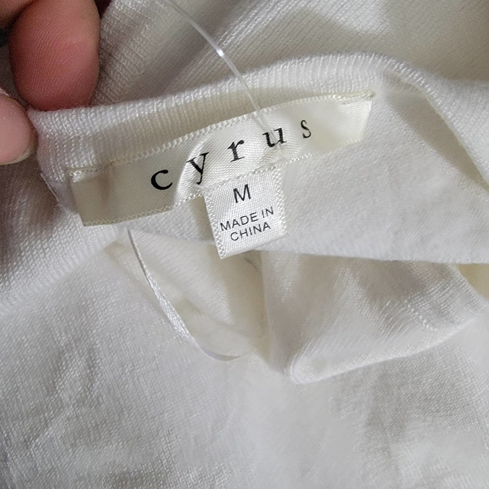 Cyrus knit top 3/4 sleeve scoop neck sz M - Picture 5 of 7